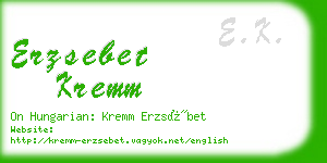 erzsebet kremm business card